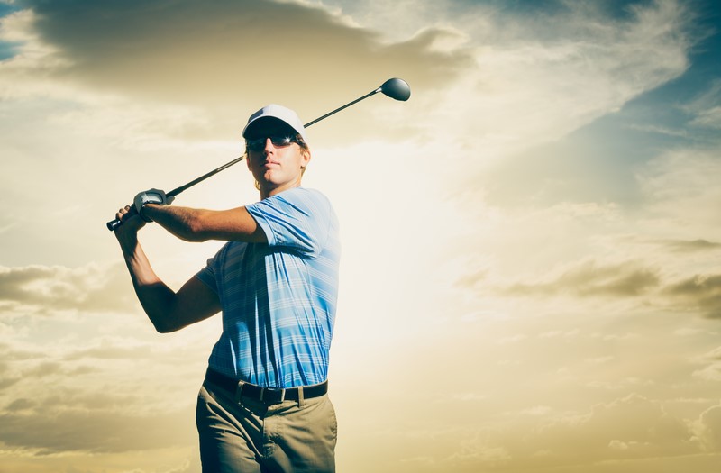 golfer wearing sunglasses